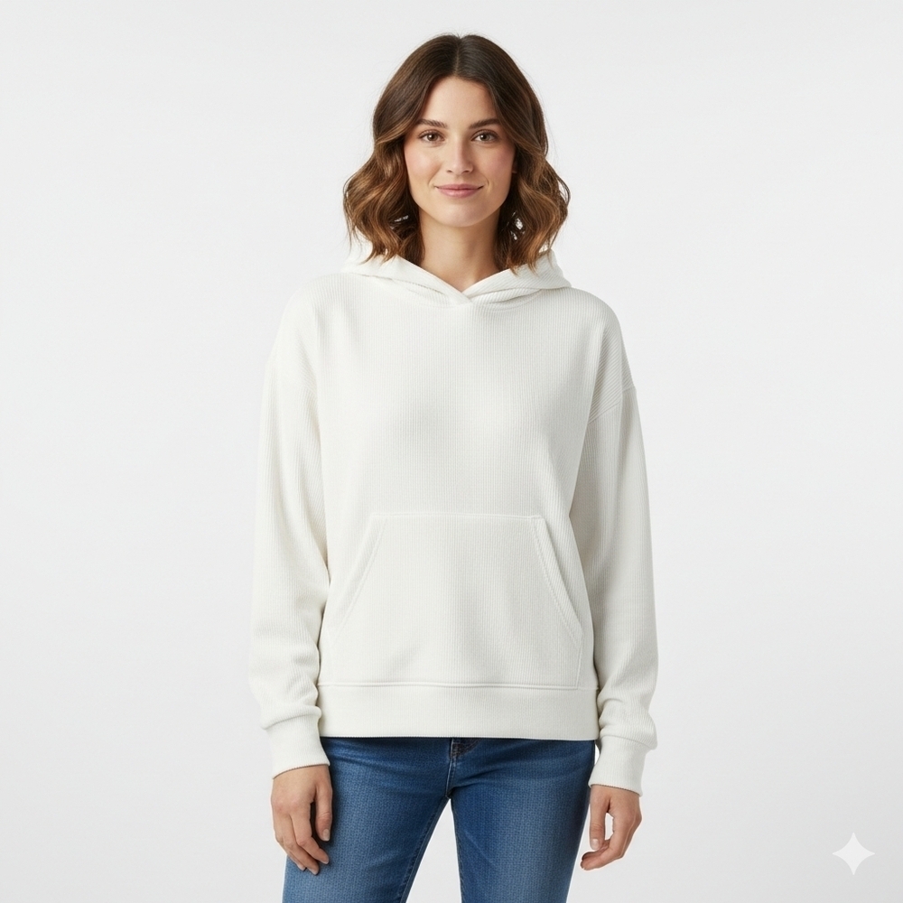 Kyodan Velour Collection Ivory Hoodie Size M/M NWT